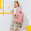Custom Pink Color School Backpack with Logo Women Girls Travel Laptop Backpack Lightweight Casual Daypack