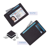 slim minimalist front pocket RFID pu leather wallets for men women
