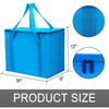 Blue Portable Aluminum Foil Foldable Insulation Grocery Shopping Cooler Bag Insulated Bags For Women Ladies