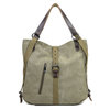 Wholesale Double-Duty Convertible 16oz Canvas Tote Bags Backpack Women Shoulder Handbag with External Pockets