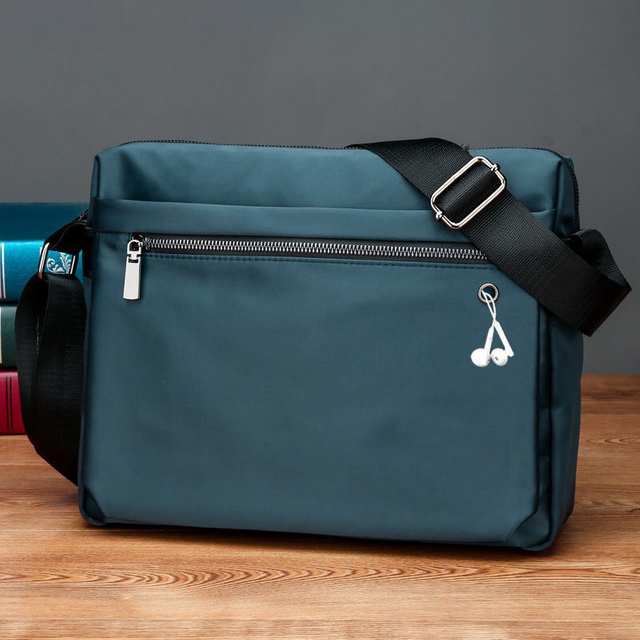 luxury water resistant men crossbody bag with adjustable strap lightweight travel messenger shoulder bag