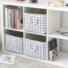 Custom Foldable Fabric Storage Baskets Bin with Rope Handles Collapsible Sturdy Cube Storage Organizer