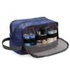 Durable Blue Travel Nylon Ladies Cosmetic Bags Skincare Storage Organizer Toiletry Shaving Bag Makeup Holder Dopp Kit For Men