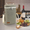 2 Bottle Wine Cooler Bag Insulated Wine Carrier Sling Bag with Handle Insulated Wine Tote Bag with Cooler