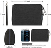 High Quality Waterproof Polyester Zipper Cosmetic Bag Black Large Toiletry Bag Custom for Vacation Travel