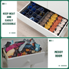24 Cell Non-woven Cheap Washable Ziplock Storage Organizer for Drawer Divider Foldable Sock Underwear Organizer