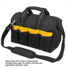 Custom Foldable Durable Multi-pockets Tool Bag Close Top Wide Mouth Garden Electrician Tote Carrier for Tool Kits Storage
