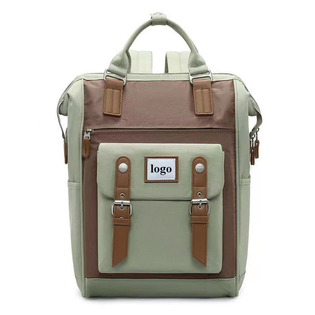 Custom Recycled RPET 15.6 Inch Laptop Backpack Wide Open Women Computer Backpack Bag Waterproof Travel Casual Daypack