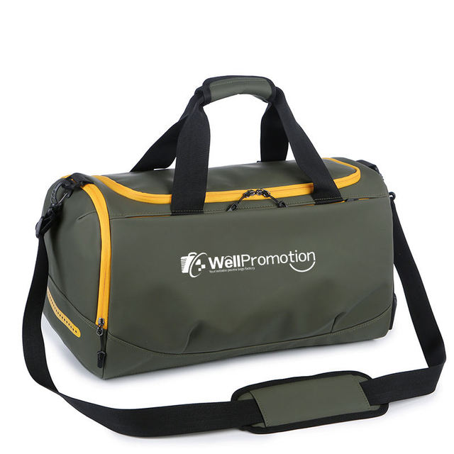 Custom Print Travel Duffle Bag Men 20inch Waterproof Sports Gym Duffel Bag with Wet Pocket