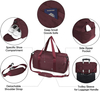 Stylish Small Duffel Bag For Sports Waterproof Travel Bag With Shoe And Wet Clothes Compartments
