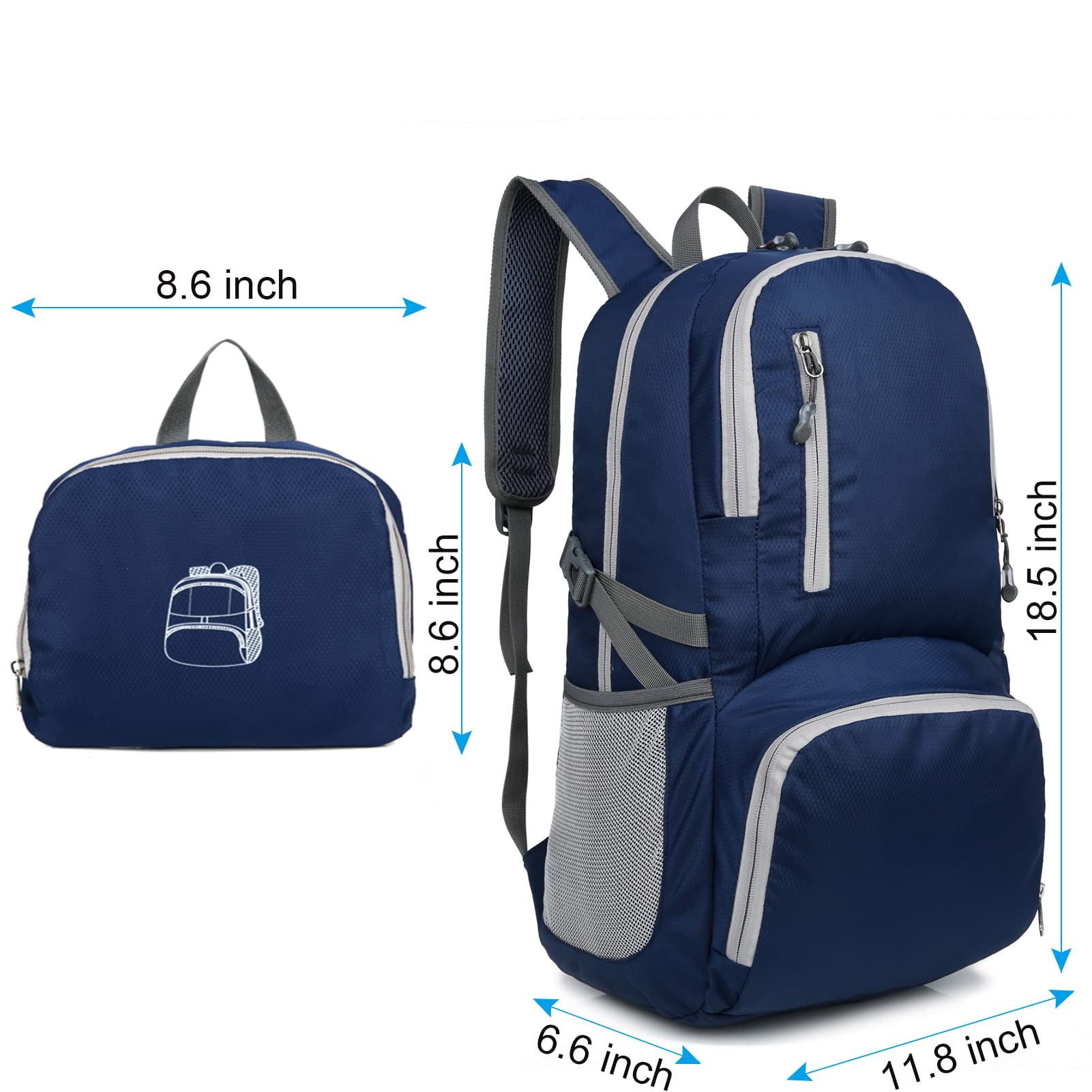 packable lightweight hiking backpack customized