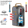 Crossbody portable custom thermal champagne wine tote bag shoulder insulated waterproof 2 bottle wine cooler bag
