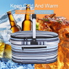 Waterproof Picnic Shopping Grocery Bag Collapsible Insulated Cooler Bag Picnic Basket Travel Camping Lunch Box Bag