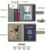 waterproof pu leather passport holder for women & men, custom rfid blocking travel card wallet passport cover