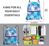 Fashion Custom Print Sports Oxford Cloth Polyester Gym Stitching Backpack Breathable Drawstring Bag with Pockets