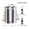 4 bottle strap water resistance portable wholesale stripe sling hand held insulated carrier cooler tote bag for wine