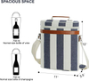 Portable Wine Carrier with Opener and Shoulder Strap for Beach Travel Picnic,3 Bottle Insulated Wine Tote Cooler Bag,
