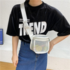 In Stock Clear Festival Fanny Pack Fashion Pu Purse Waist Bag Unique Transparent Wallet For Running