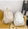New girls floral backpack school bag big college student computer travel backpack high school back bag