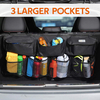 Car Trunk Organiser Waterproof Super Capacity Enlarged 7 Pockets Car Storage Organizer with Enhanced Magic-Stick Boot Tidy Clean