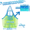 Reusable durable nylon mesh tote beach toy storage bag sand beach toy carry bag for beach swim pool toys