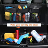 Car Trunk Organiser Waterproof Super Capacity Enlarged 7 Pockets Car Storage Organizer with Enhanced Magic-Stick Boot Tidy Clean