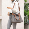 Custom Big Capacity Women\'s Canvas Tote Handbags Vintage Casual Shoulder Work Bag Crossbody Purses