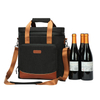 Wholesale Custom Crashproof Vintage 3 Bottle Insulated Wine Bag Cooler Bags