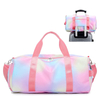 Portable Traveling Pink Women Large Overnight Sports Luggage Storage Sport Gym Bag Duffel Bags With Shoes Compartment