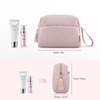 Pink Color Travel Cosmetic Organizer for Girls with Carry Handle Makeup Bags Custom Pouch Bag Cosmetic Toiletry Bag Accessories