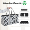 Custom Extra Large Utility Tote heavy duty shopping Bag with Wire Frame for fruit vegetable Storage