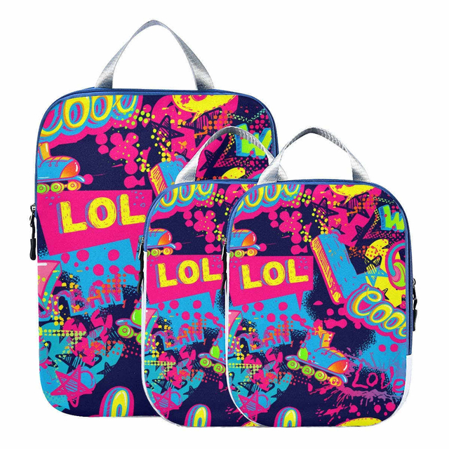 OEM Travel Packing Cubes 3 Pcs Set Suitcase Organizer Travel Bags Packing Cubes for Travel Compression