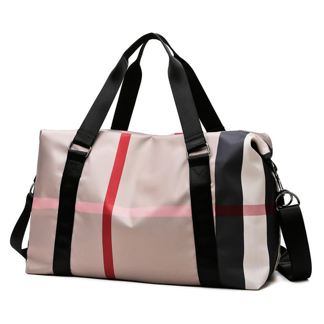 Custom Sports Gym Duffle Bag with Wet Pocket for Women Waterproof Shoulder Weekender Overnight Bag