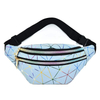 BSCI Factory Multi-layer Large Capacity Waterproof PU Laser Diamond One Shoulder Fanny Pack Outdoor Leisure Chest Bag