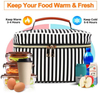 Luxury Striped Custom Insulated Cooler Picnic Bag Travel School Women Ice Cooling Thermal Cool Lunch Bag