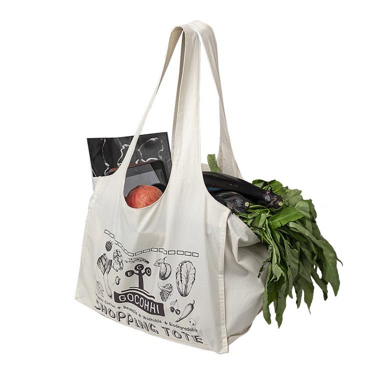 Organic cotton grocery bag cotton tote shopping bag