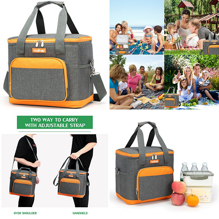 Large Capacity Lunch Box Insulated Bag Picnic Soft Cooler Tote For Men Women