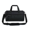 Black RPET travel duffel gym bags custom men sport duffle overnight weekend duffel bag with shoe compartment