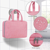 Custom Hanging Travel Toiletry Bags for Women Waterproof Portable Cosmetic Makeup Bag