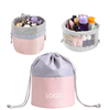 Waterproof Designer Travel Custom Women Ladies Makeup Organizer Pouch Pink Drawstring Cosmetic Bag