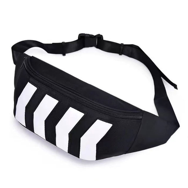Custom Black Reflective Fanny Pack for Men Travel Sport Running Hiking Belt Waist Bag for Men Women