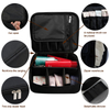 Custom Lady Beauty Waterproof Adjustable Dividers Travel Black Cosmetic Case Make Up Brushes Organizer Makeup Big Size Bag