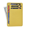 Slim minimalist front pocket leather RFID blocking pu card holder for men