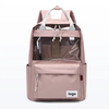 custom clear pvc backpack for women girls waterproof pink color transparent backpack bags with portable handle