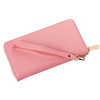 promotional RFID blocking pu leather long wallet for lady large capacity zip money purse with strap