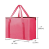 Pink Large Custom Aluminium Foil Food Lunch Delivery Insulated Shopping Tote Cooler Bag Insulated Bags