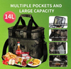 Small Square Camo Insulated Aluminium Foil Lunch Box Bag Portable Food Drink Shoulder Lunch Cooler Bag