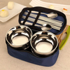 Promotional Cutlery Bag for Lunch Box Bowl Wholesale Cutlery Steel Set with Box Or Bags