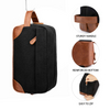 Water Resistant Canvas Toiletry Bag Hanging Dopp Kit Large Capacity for Men Shaving Bag for Travel- Black