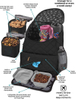 Quilted Weekender Travel Food Carriers and Collapsible Bowls Dog Travel Bag Backpack